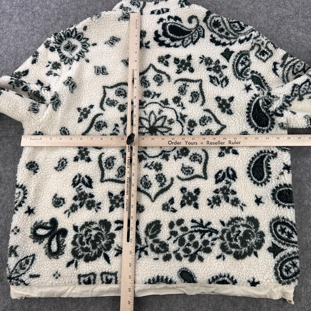 Kith Pinehurst Sherpa Fleece Jacket Mens XL White Paisley Kith & Kin Bomber - Picture 4 of 8